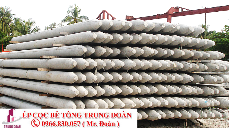 Cọc tròn ly tâm đạt chuẩn tại Trung Đoàn