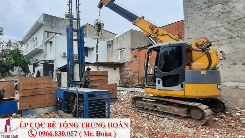 Nhận ép cọc bê tông nhà dân