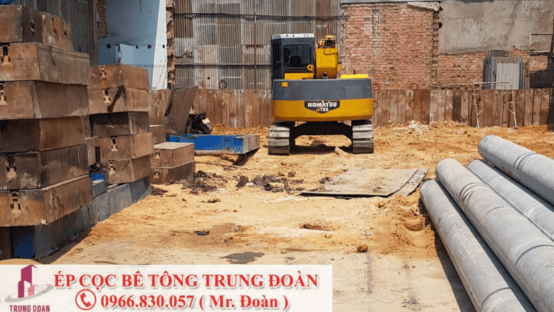 Ép cọc bê tông xã Tân An