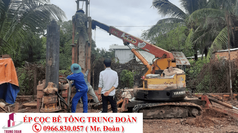 ép cọc bê tông xã Long Tân Nhơn Trạch
