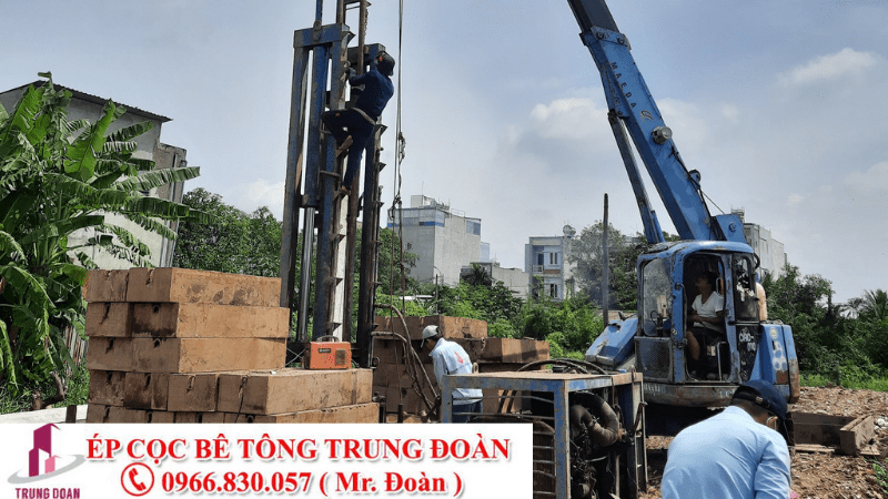 Ép cọc bê tông xã Bình Lộc