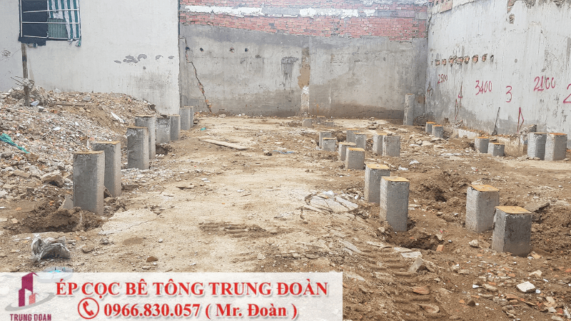 Công trình ép cọc bê tông huyện Long Hòa huyện Cần giờ