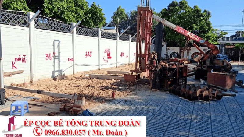 ép cọc bê tông xã Lai Hưng huyện Bàu Bàng