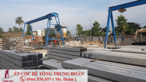 Ép cọc bê tông xã Phước Tân Hưng huyện Châu Thành