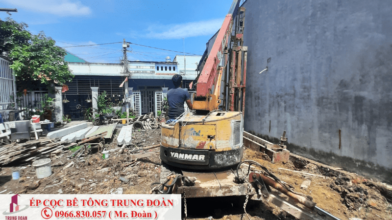 Ép cọc bê tông xã Hưng Thạnh huyện Tân Hưng