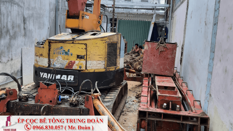 ép cọc bê tông xã Hiệp Thạnh huyện Châu Thành tỉnh Long An