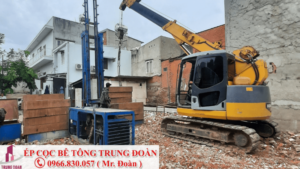 Ép cọc bê tông xã Phước Hậu huyện Cần Giuộc