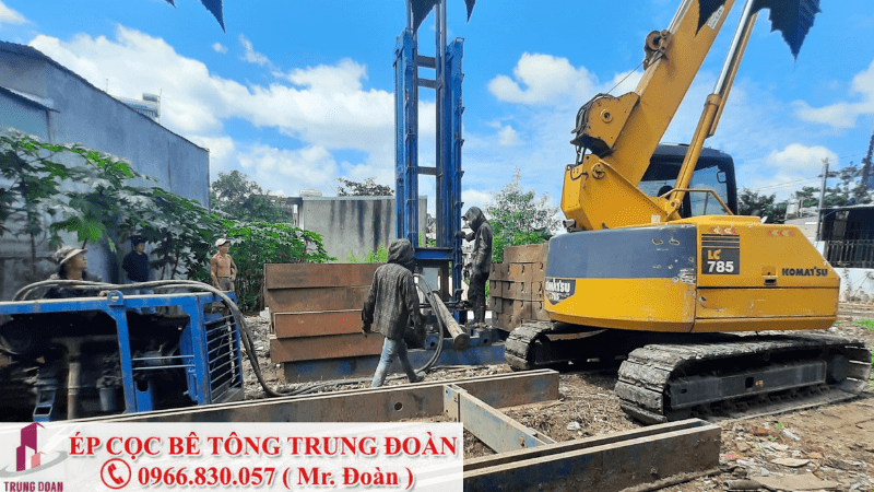 Ép cọc bê tông xã An Ninh Đông huyện Đức Hòa