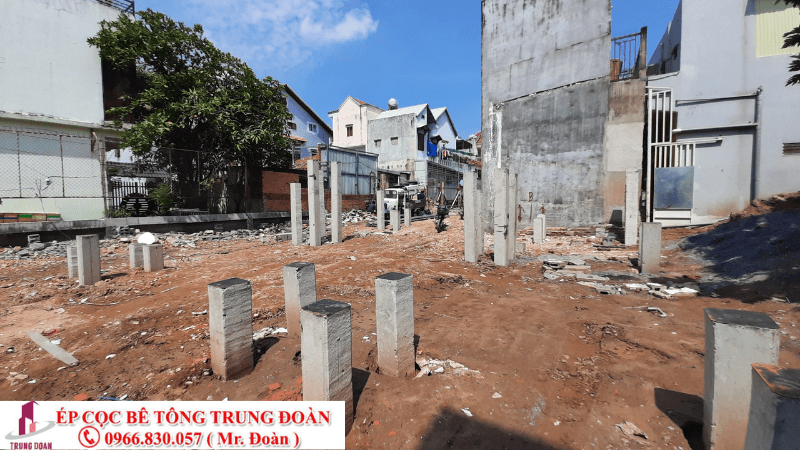 Dừng ép cọc khi hoàn thiện công trình