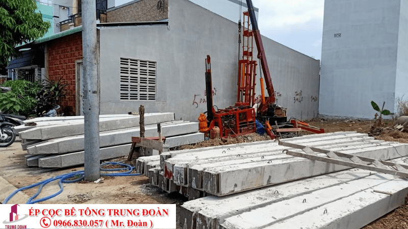 Giá ép cọc bê tông nhà dân dụng